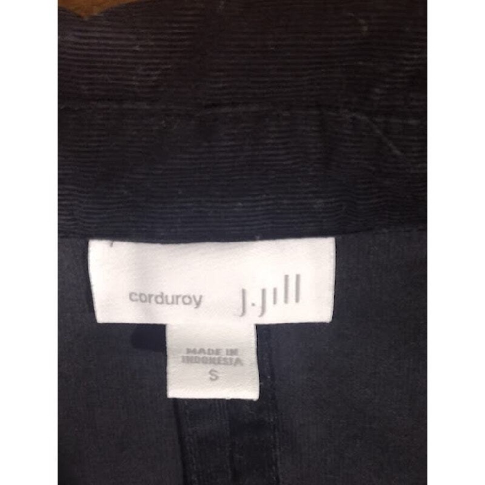 J Jill Long Sleeve Pullover Corduroy Flared Shirt with Front Pleat, Black, Sz S - Picture 7 of 8